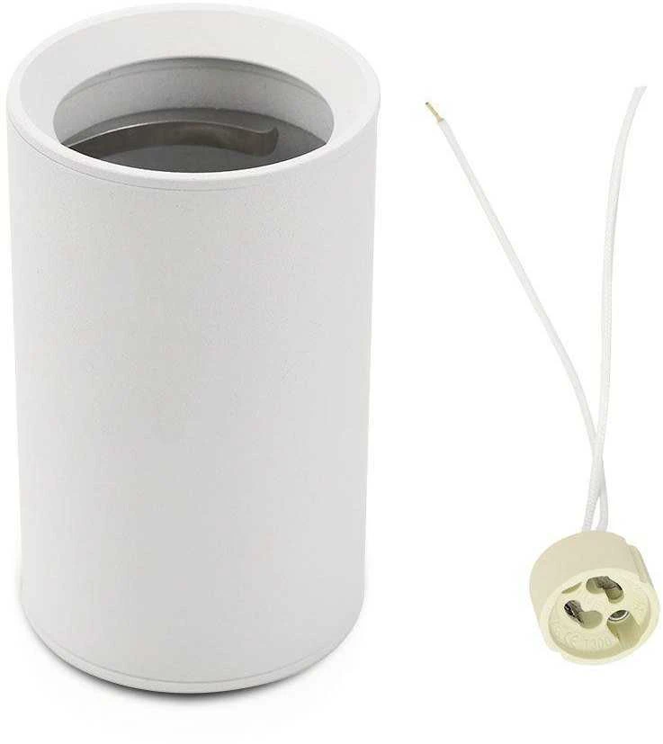 Lubinis šviestuvas GU10 lemputės rėmelis V-TAC, baltas, aukštis 10cm