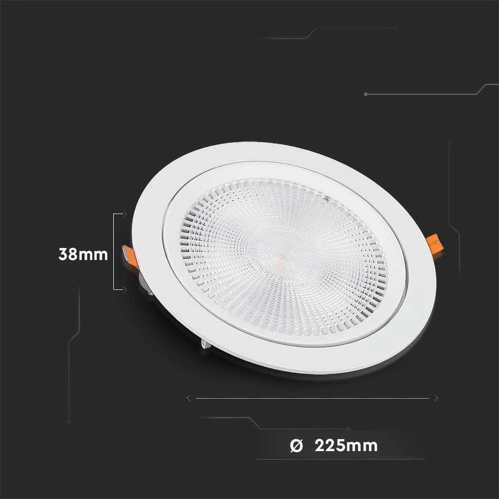 30W LED įleidžiamas šviestuvas, baltas, 3000K, SAMSUNG LED chip