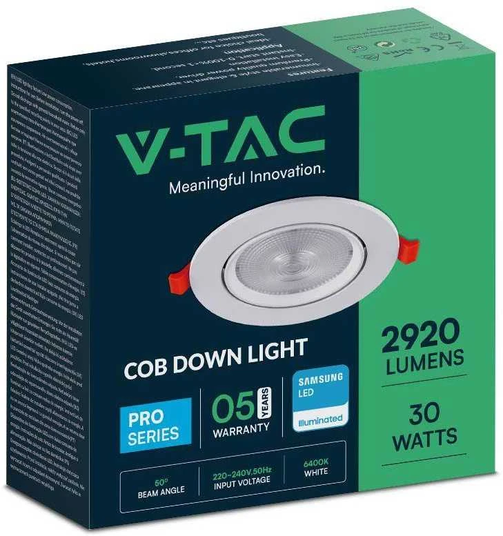 30W LED įleidžiamas šviestuvas, baltas, 3000K, SAMSUNG LED chip