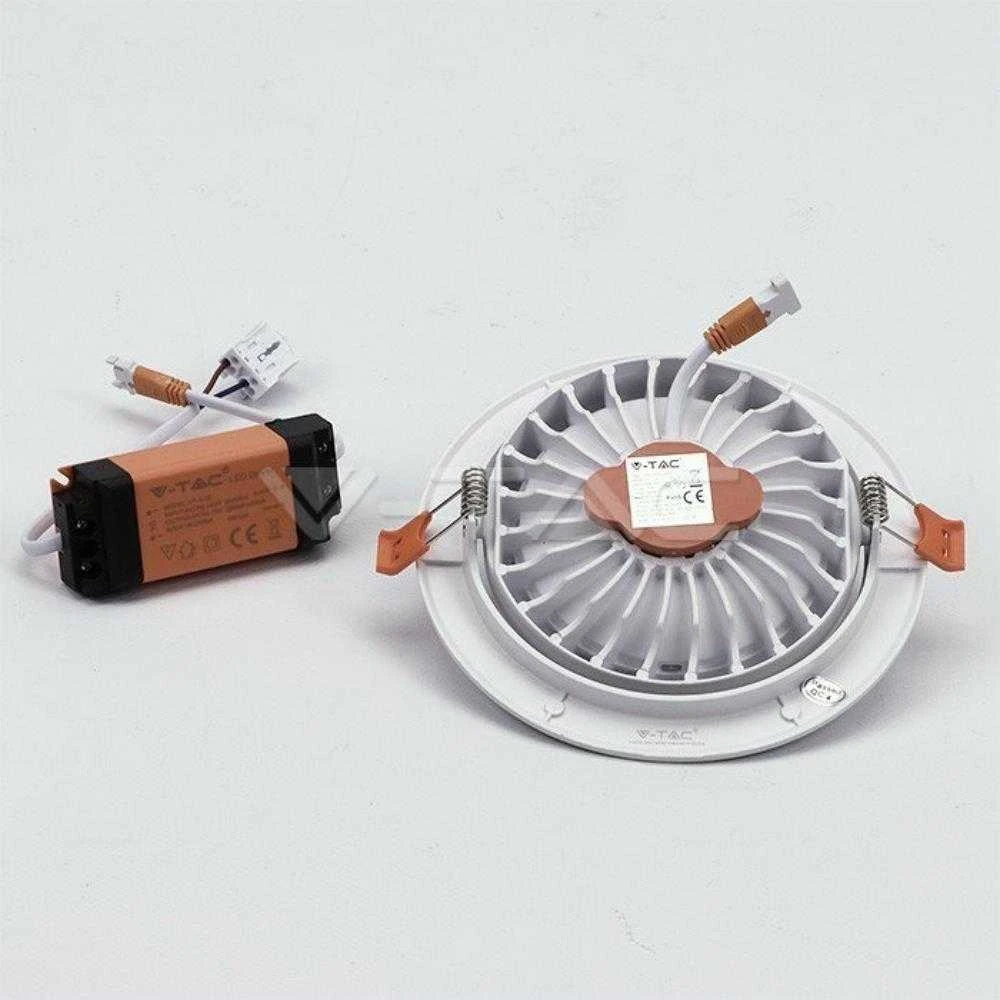 20W LED įleidžiamas šviestuvas V-TAC, 3000K (šiltai balta), SAMSUNG LED chip