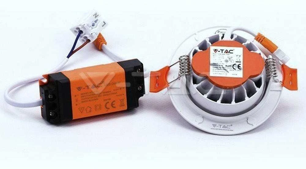 10W LED įleidžiamas šviestuvas V-TAC, 4000K (natūraliai balta), SAMSUNG LED chip