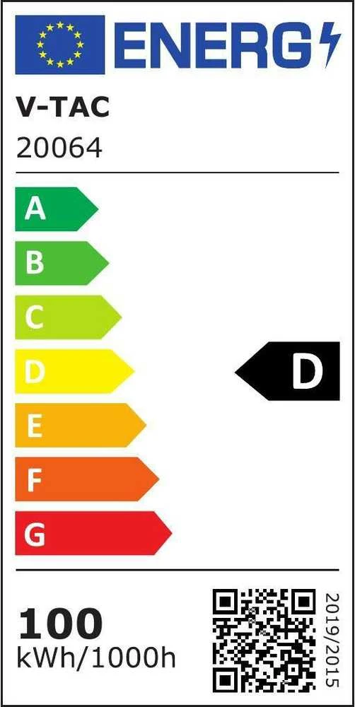 Samsung 100W LED sandėlio šviestuvas V-TAC, 5000K, IP65, dimeriuojamas, juodas