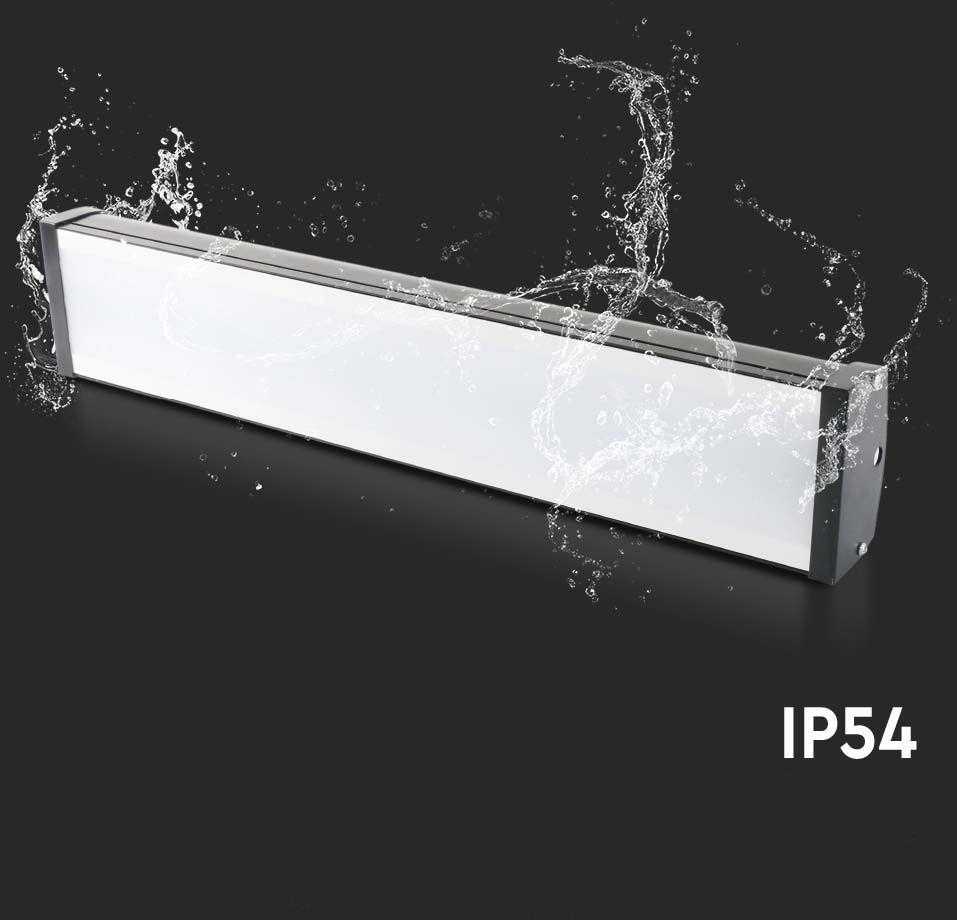 V-tac 100W LED linijinis sandėlio šviestuvas, juodas, 6500K