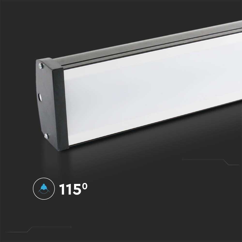 V-tac 100W LED linijinis sandėlio šviestuvas, juodas, 6500K