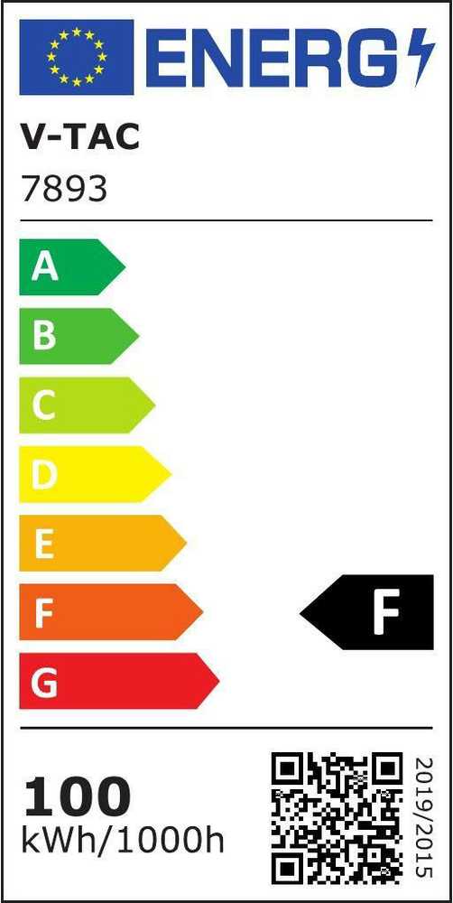 V-tac 100W LED linijinis sandėlio šviestuvas, juodas, 6500K