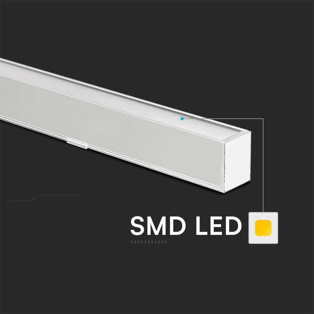 Pakabinamas šviestuvas V-tac 40W LED pakabinamas linijinis šviestuvas, baltas, 3000/4000/6400K