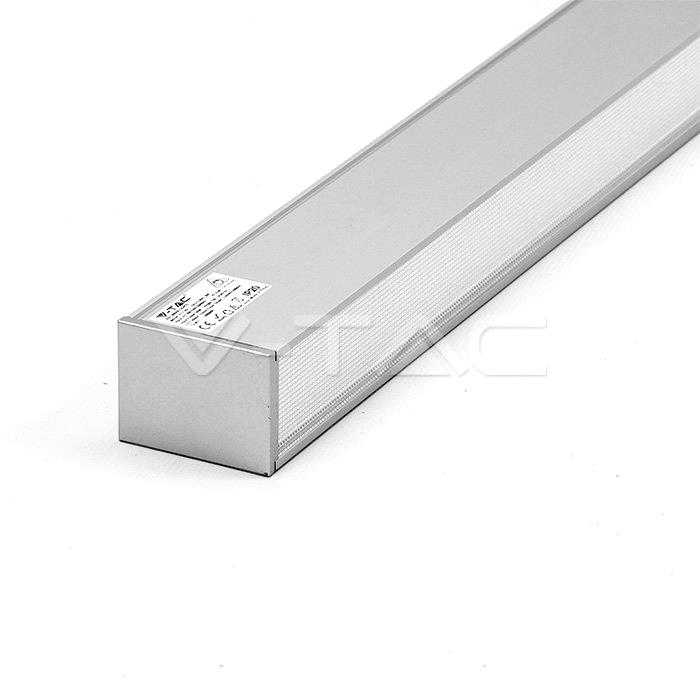 V-tac 40W LED linijinis pakabinamas šviestuvas, sidabro sp., 4000K, SAMSUNG LED chip, dimeriuojamas