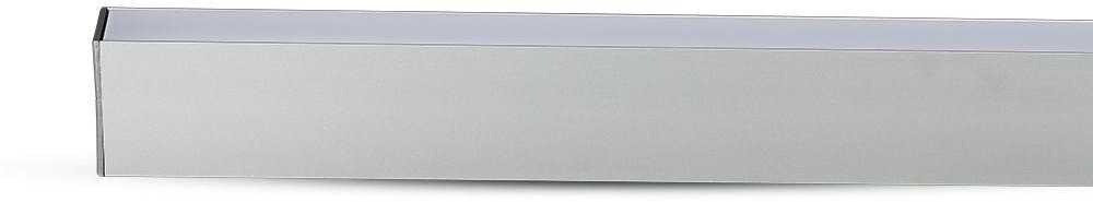V-tac 40W LED linijinis pakabinamas šviestuvas, sidabro sp., 6400K