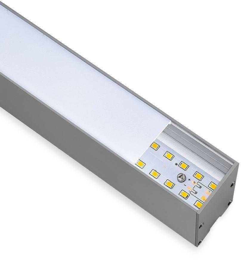 V-tac 40W LED linijinis pakabinamas šviestuvas, sidabro sp., 6400K
