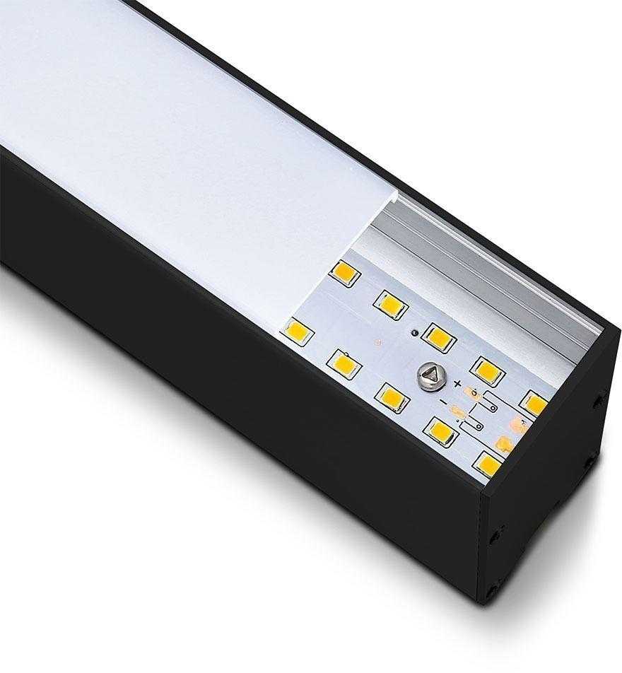 Pakabinamas šviestuvas V-tac 40W LED pakabinamas linijinis šviestuvas, juodas, 6400K