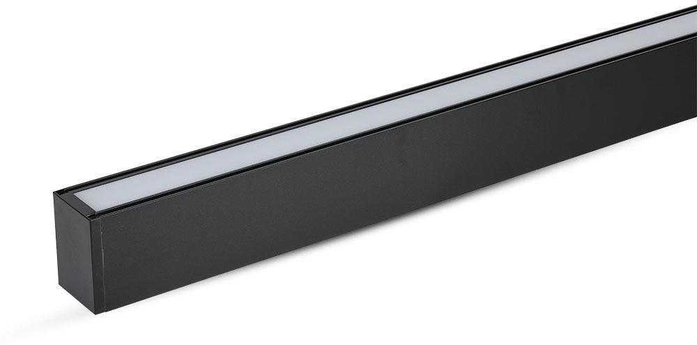 Pakabinamas šviestuvas V-tac 40W LED pakabinamas linijinis šviestuvas, juodas, 6400K
