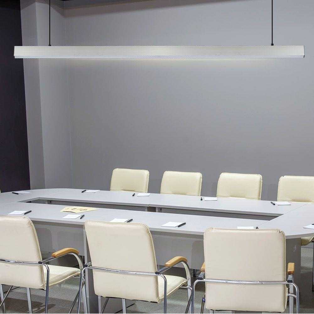 V-tac 40W LED linijinis pakabinamas šviestuvas, sidabro sp., 6400K