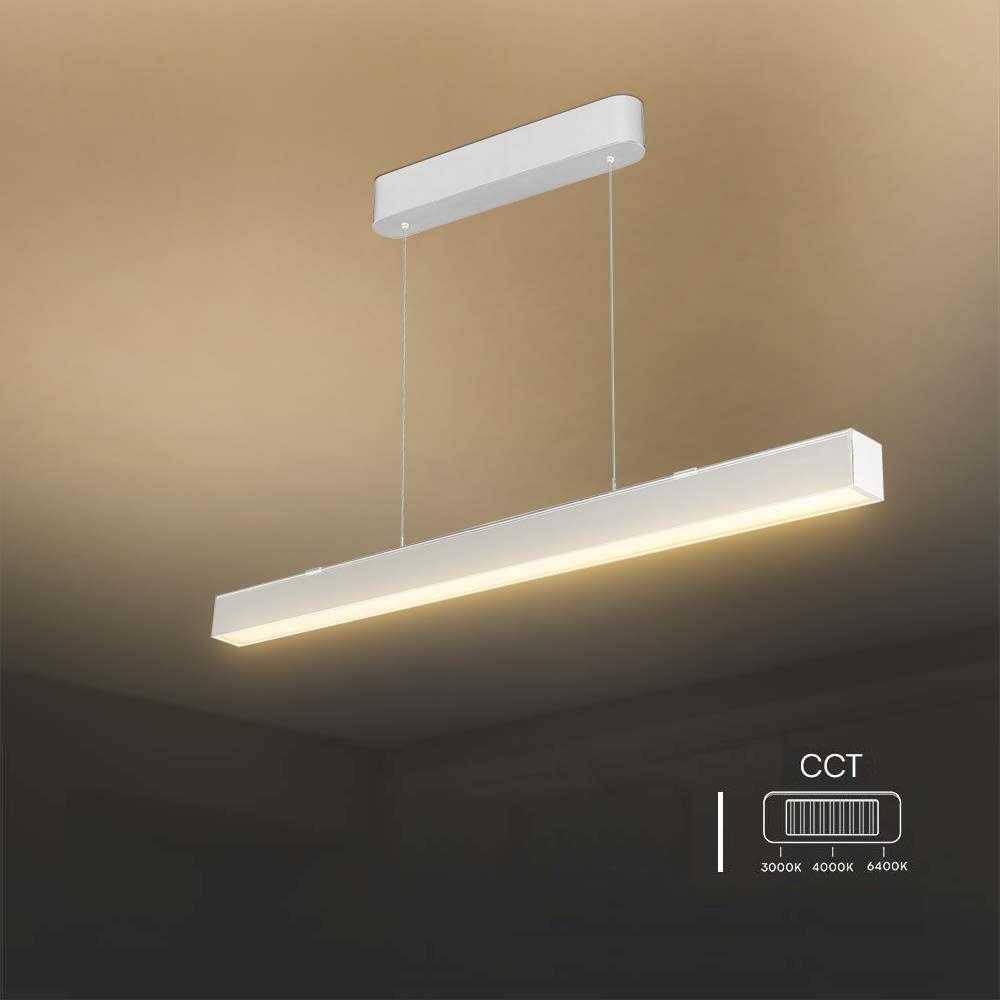 Pakabinamas šviestuvas V-tac 40W LED pakabinamas linijinis šviestuvas, baltas, 3000/4000/6400K