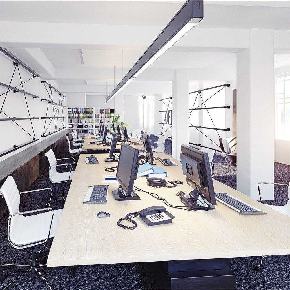 Pakabinamas šviestuvas V-tac 40W LED pakabinamas linijinis šviestuvas, juodas, 6400K
