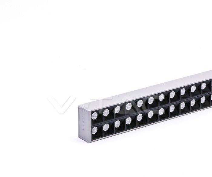 Pakabinamas šviestuvas 60W LED pakabinamas linijinis šviestuvas V-TAC, sidabrinis, dimeriuojamas, 4000K (natūraliai balta), SAMSUNG LED chip