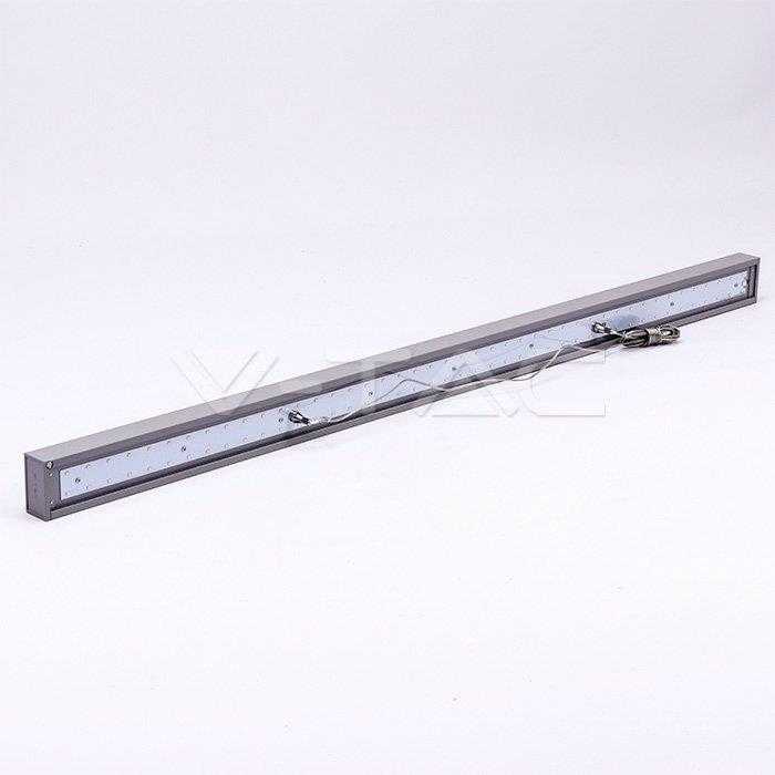 Pakabinamas šviestuvas 60W LED pakabinamas linijinis šviestuvas V-TAC, sidabrinis, dimeriuojamas, 4000K (natūraliai balta), SAMSUNG LED chip