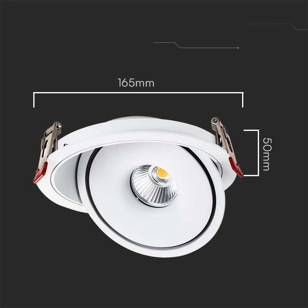 V-tac 20W LED įleidžiamas šviestuvas, baltas, 3000-6400K