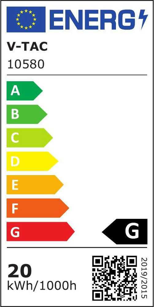 V-tac 20W LED įleidžiamas šviestuvas, juodas, 3000-6400K