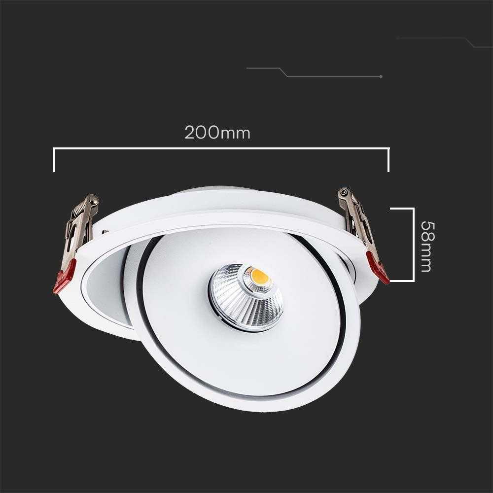 V-tac 28W LED įleidžiamas šviestuvas, baltas, 3000-6400K