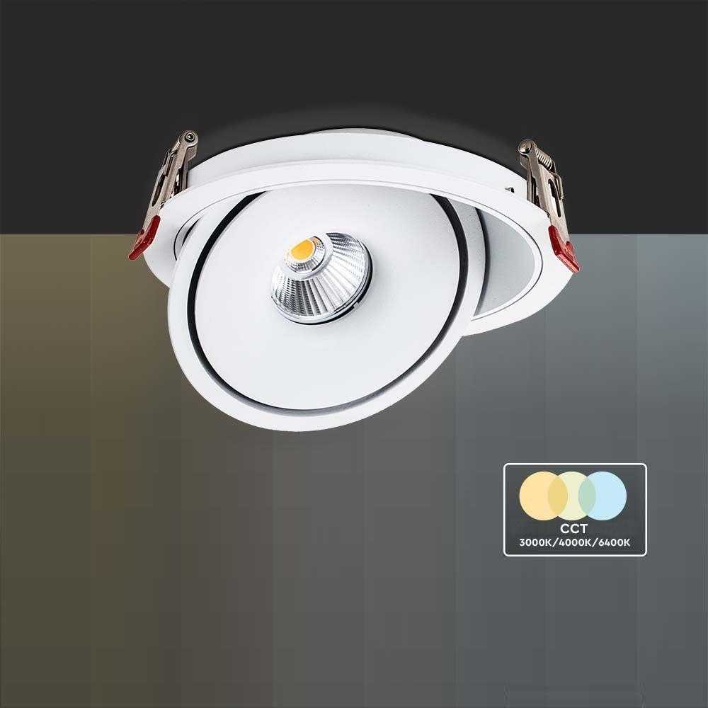 V-tac 28W LED įleidžiamas šviestuvas, baltas, 3000-6400K