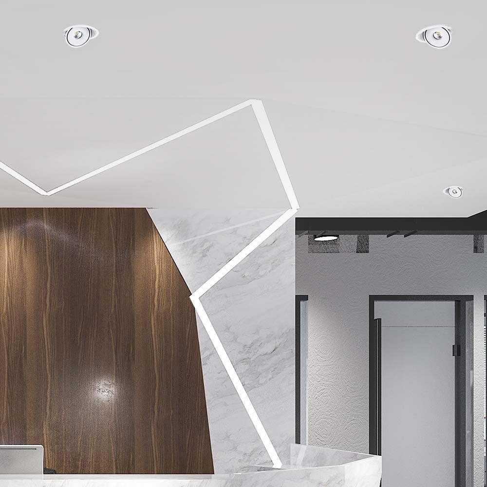 V-tac 28W LED įleidžiamas šviestuvas, baltas, 3000-6400K