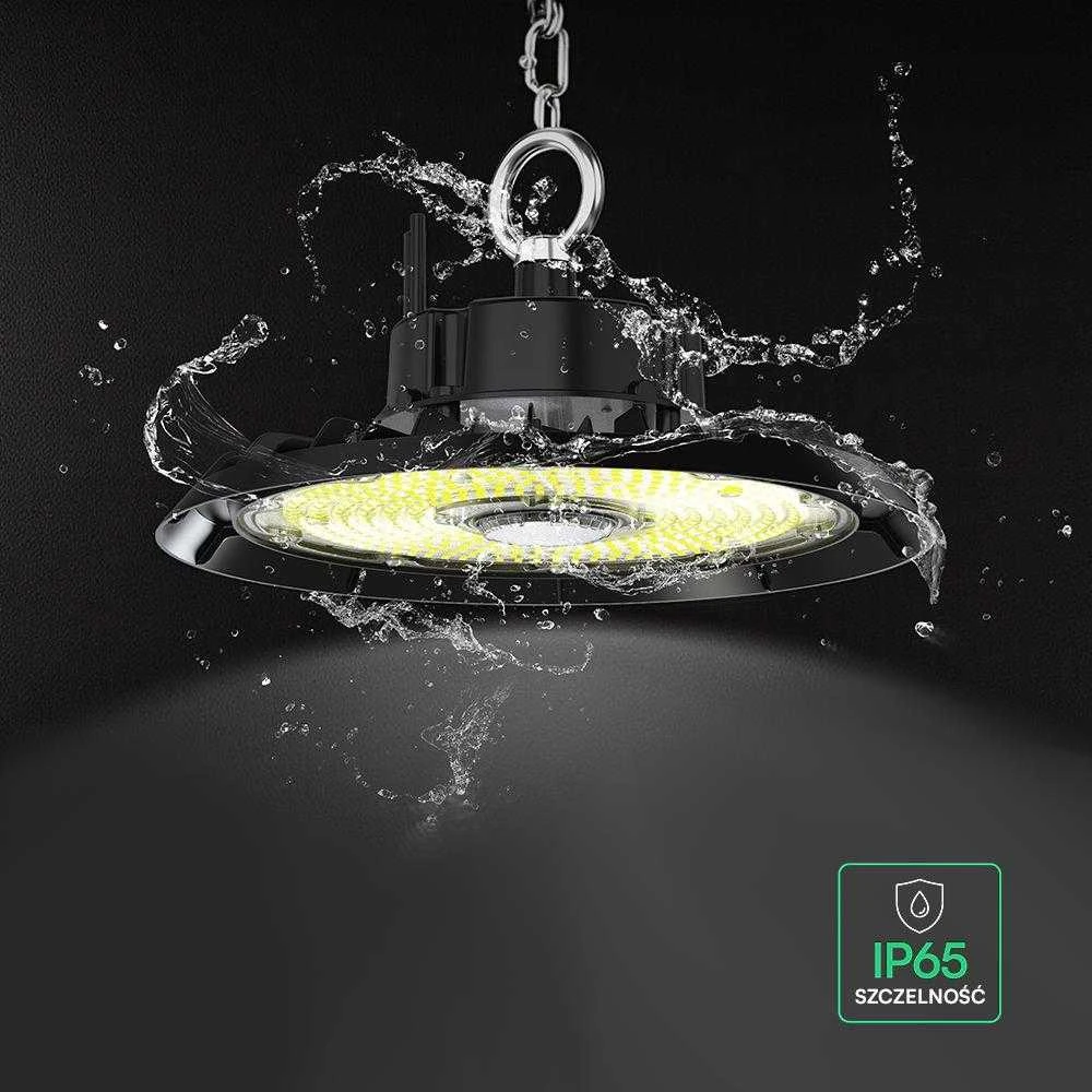 V-tac 100W LED UFO sandėlio šviestuvas, juodas, 6500K, CREE LED chip