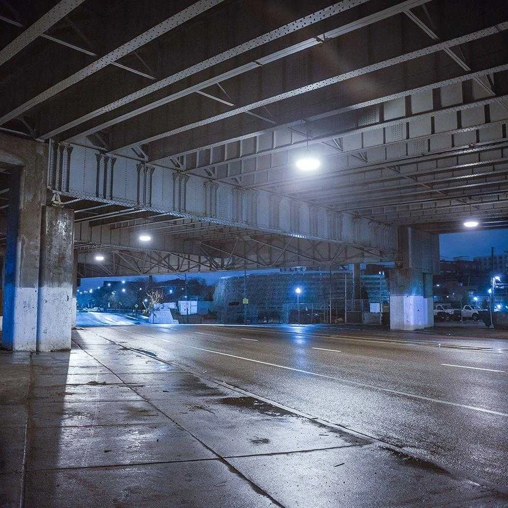 150W LED UFO sandėlio šviestuvas, juodas, 6500K