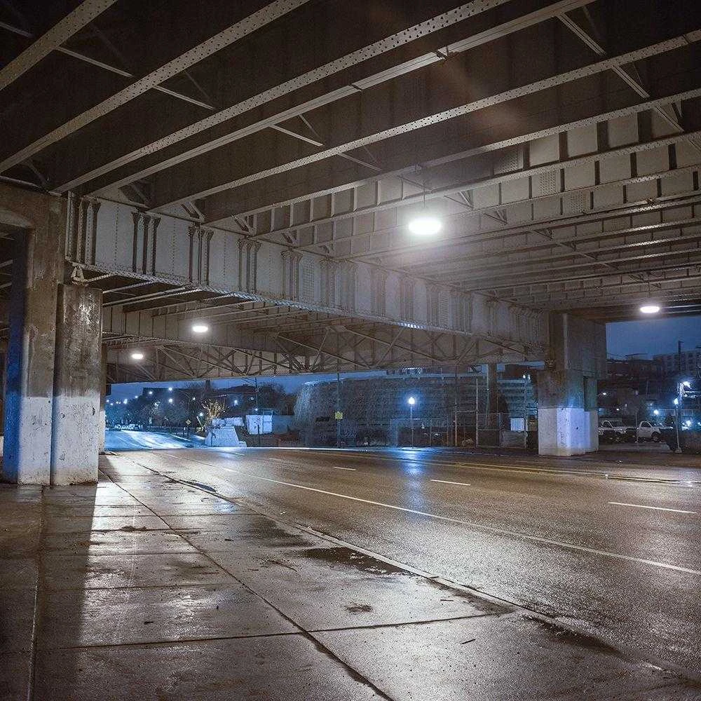 100W LED UFO sandėlio šviestuvas, juodas, 4000K
