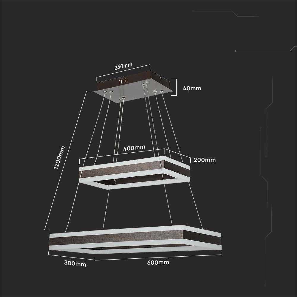 V-tac 113W LED pakabinamas šviestuvas, kavos sp., 3000K, dimeriuojamas