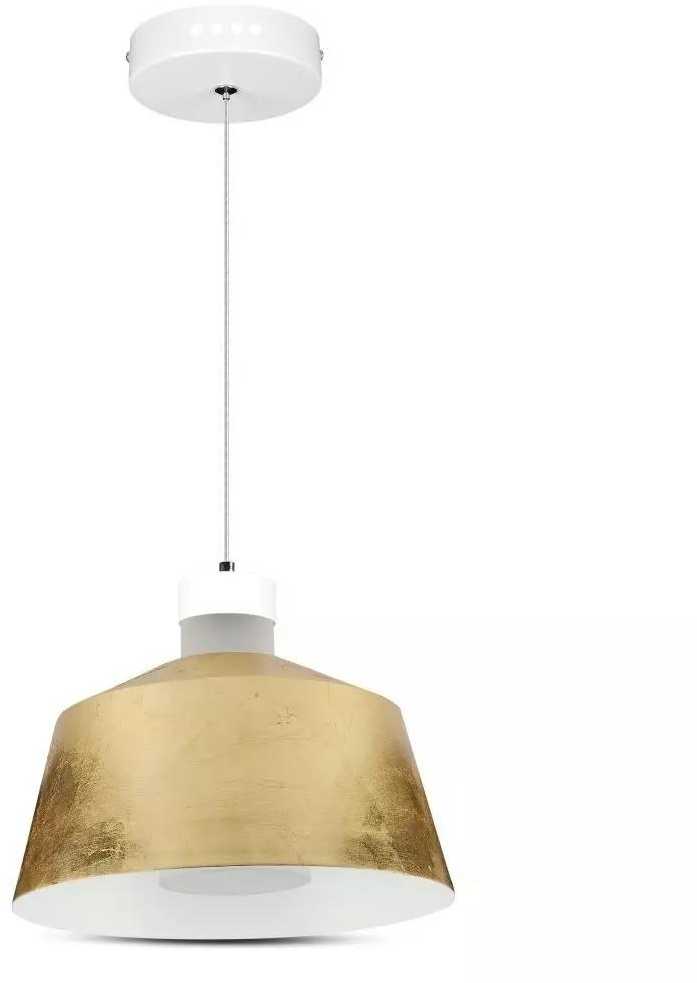 Pakabinamas šviestuvas 7W pakabinamas LED šviestuvas V-TAC, Ø250, aukso spalva, metalas / akrilas, 3000K (šiltai balta)