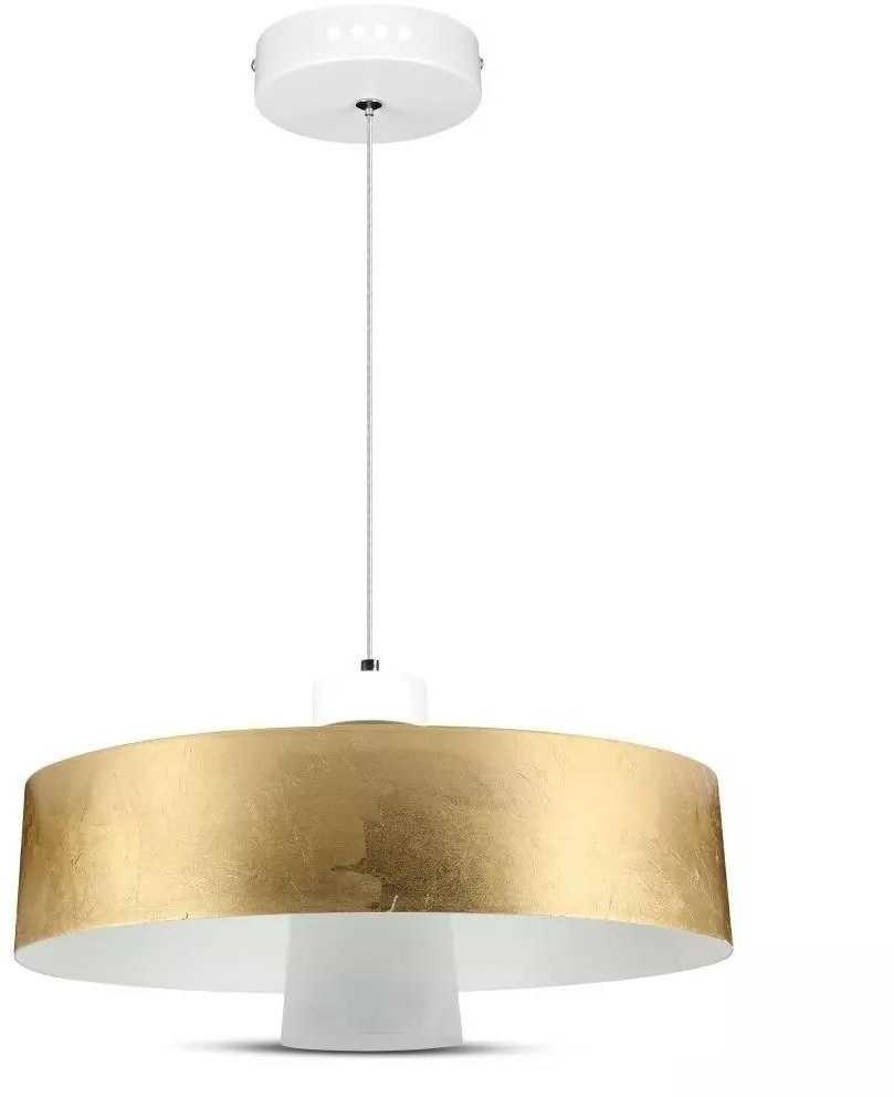 Pakabinamas šviestuvas 7W pakabinamas LED šviestuvas V-TAC, Ø340, aukso spalva, metalas / akrilas, 3000K (šiltai balta)