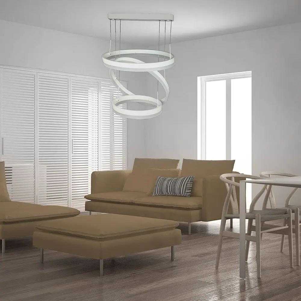 V-tac 86W LED pakabinamas šviestuvas, baltas, 3000K, dimeriuojamas