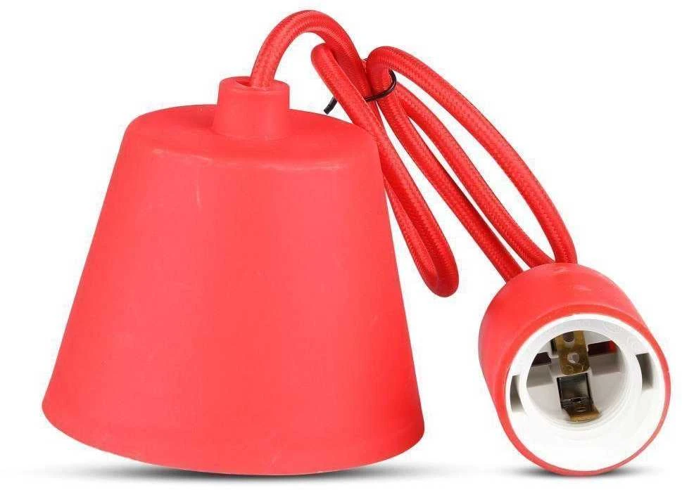 Pakabinamas šviestuvas Pakabinamas LED lemputės E27 laikiklis, raudonas