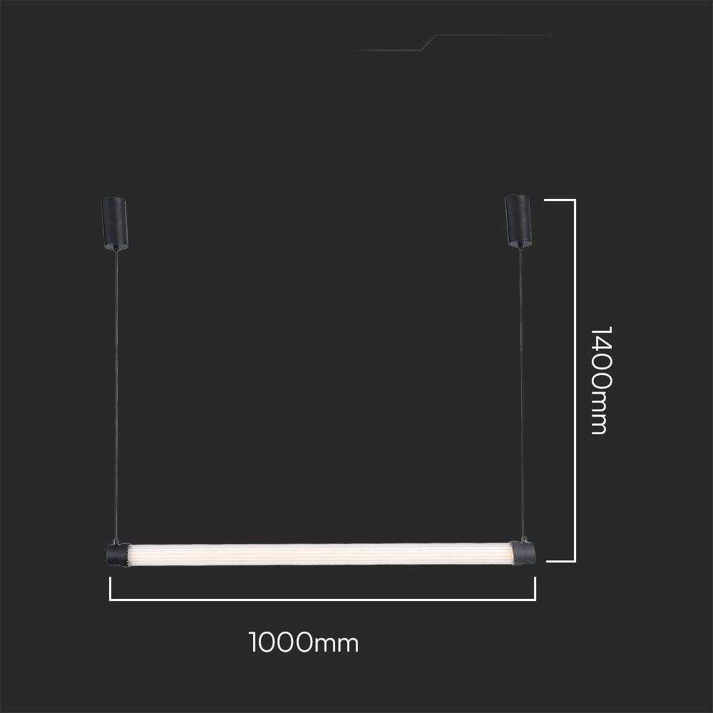 V-tac 10W LED pakabinamas šviestuvas, juodu korpusu, 3000K