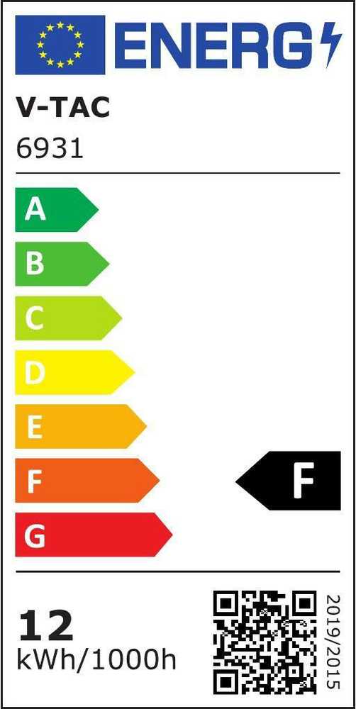 V-tac 12W LED pakabinamas šviestuvas, juodas, 4000K
