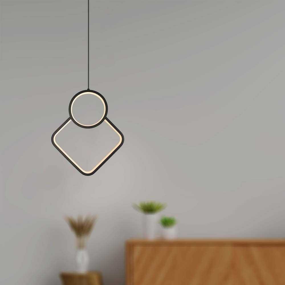 V-tac 12W LED pakabinamas šviestuvas, juodas, 3000K
