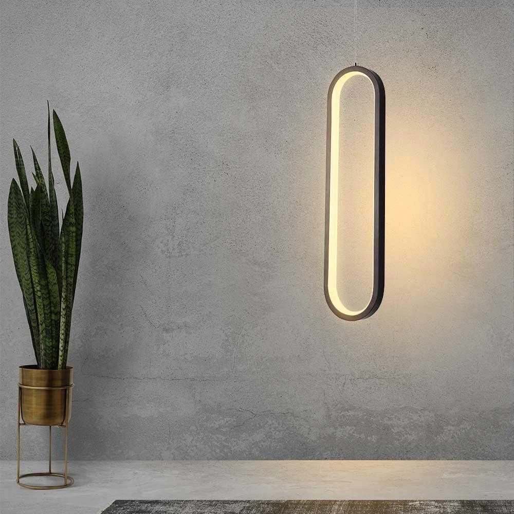 V-tac 13W LED pakabinamas šviestuvas, juodas, 4000K