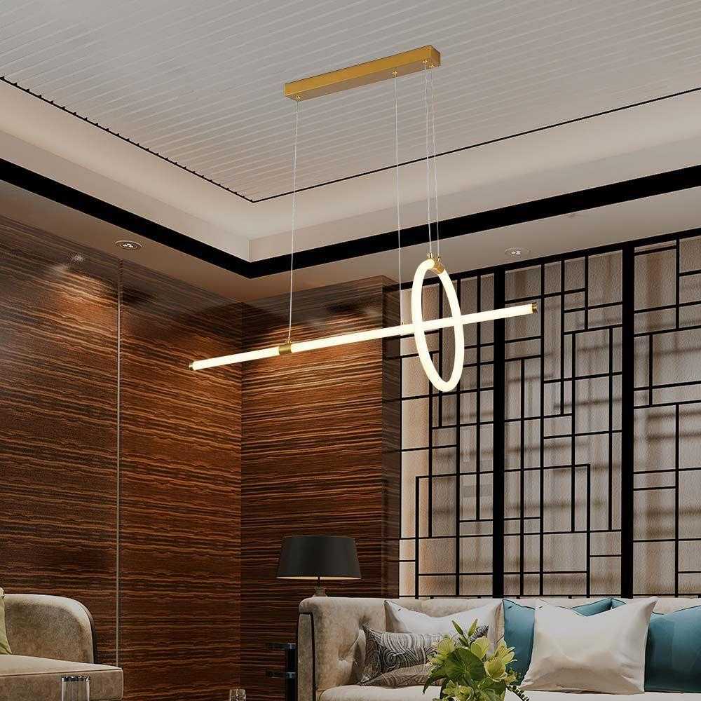 V-tac 16W LED pakabinamas šviestuvas, aukso sp. korpusu, 3000K