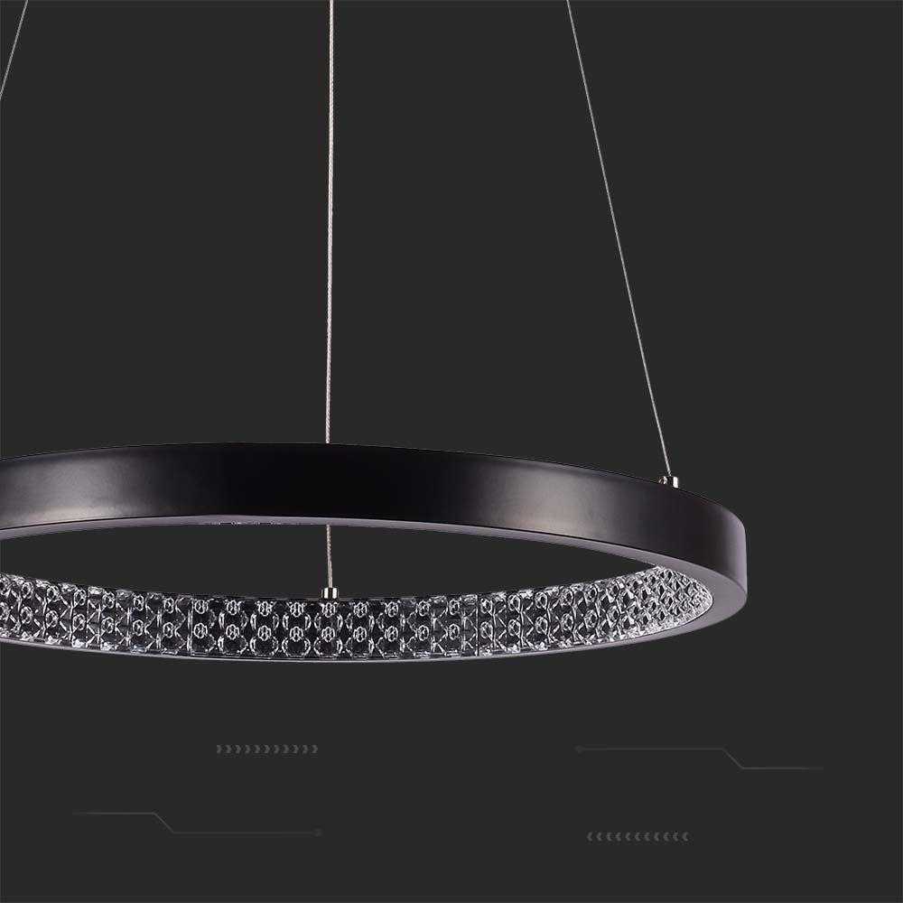 V-tac 19W LED pakabinamas šviestuvas, juodas, 4000K