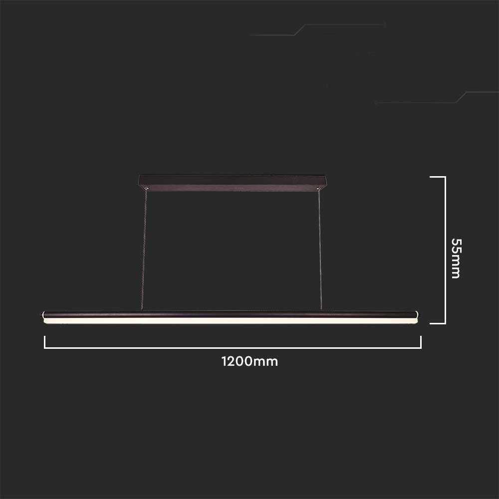 V-tac 23W LED pakabinamas šviestuvas, juodas, 4000K