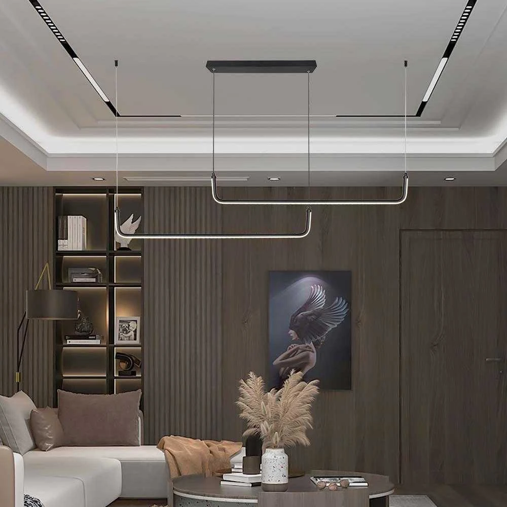 V-tac 24W LED pakabinamas šviestuvas, juodas, 4000K