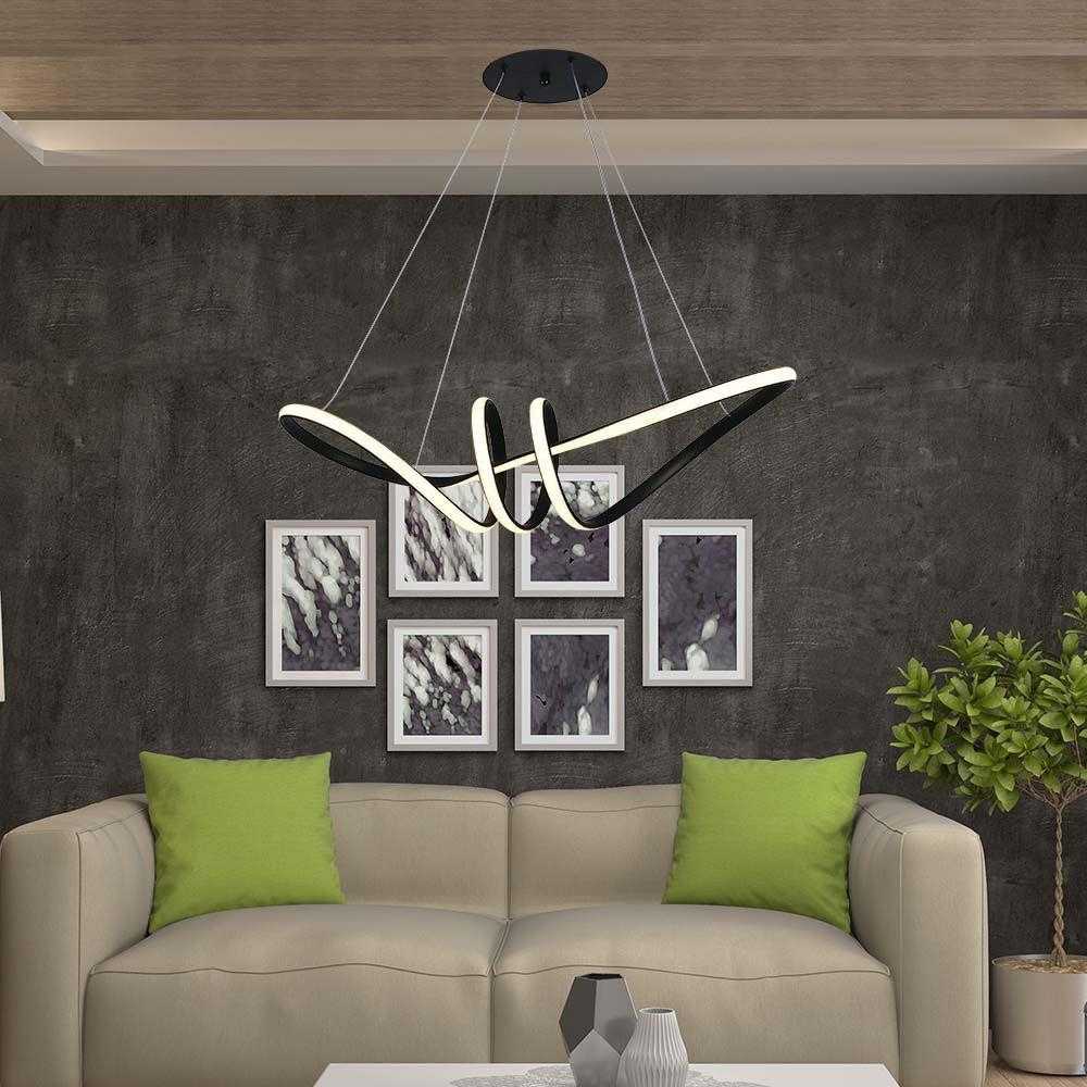 V-tac 24W LED pakabinamas šviestuvas, juodu korpusu, 3000K