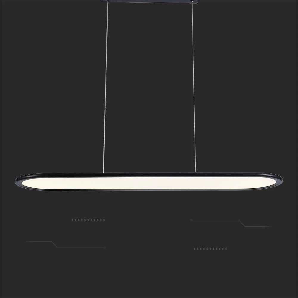 V-tac 24W LED pakabinamas šviestuvas, juodas, 3000K