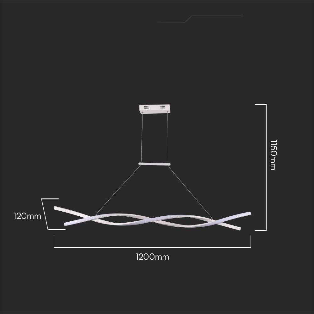 V-tac 30W LED pakabinamas šviestuvas, baltas, 3000K