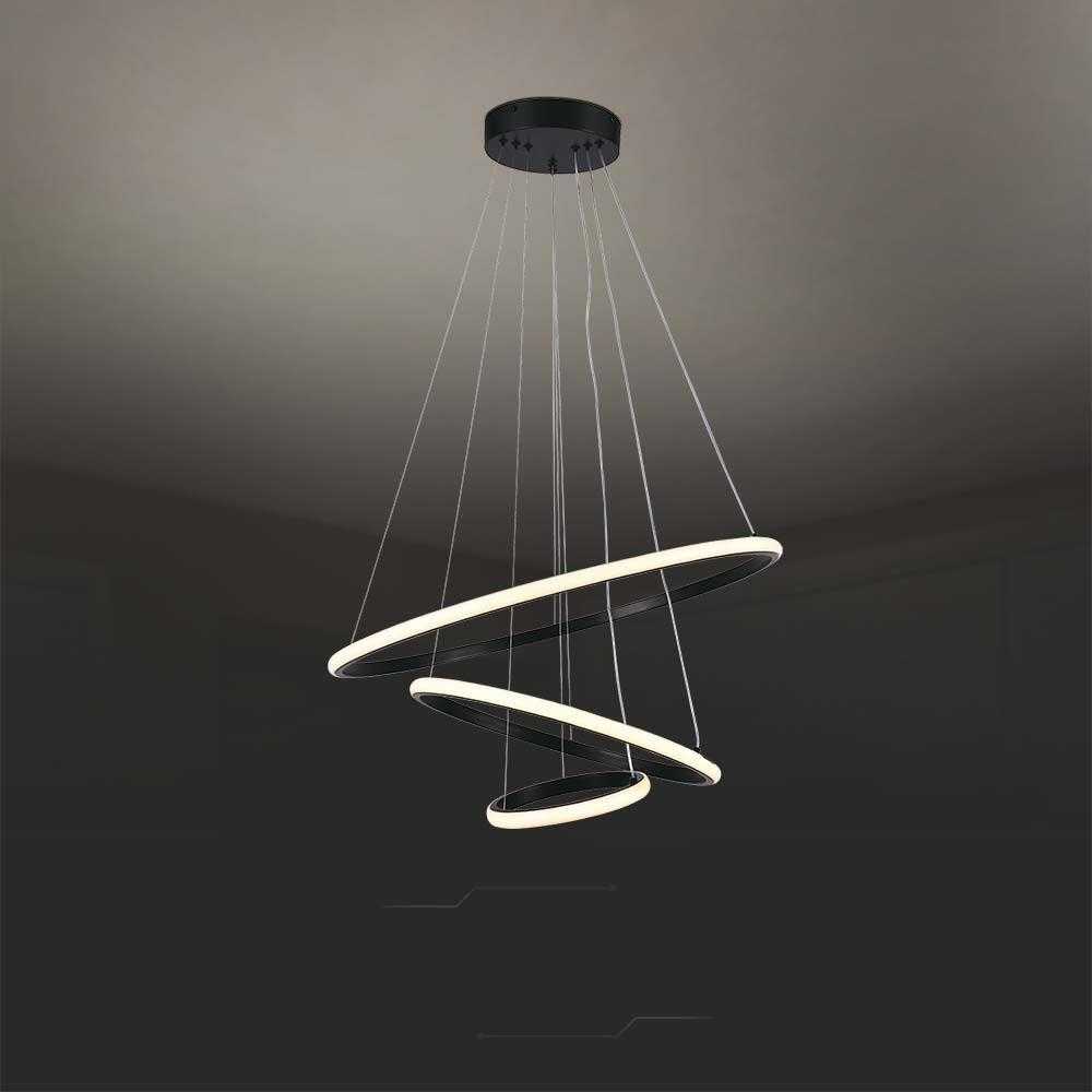 V-tac 32W LED pakabinamas šviestuvas, juodu korpusu, 3000K