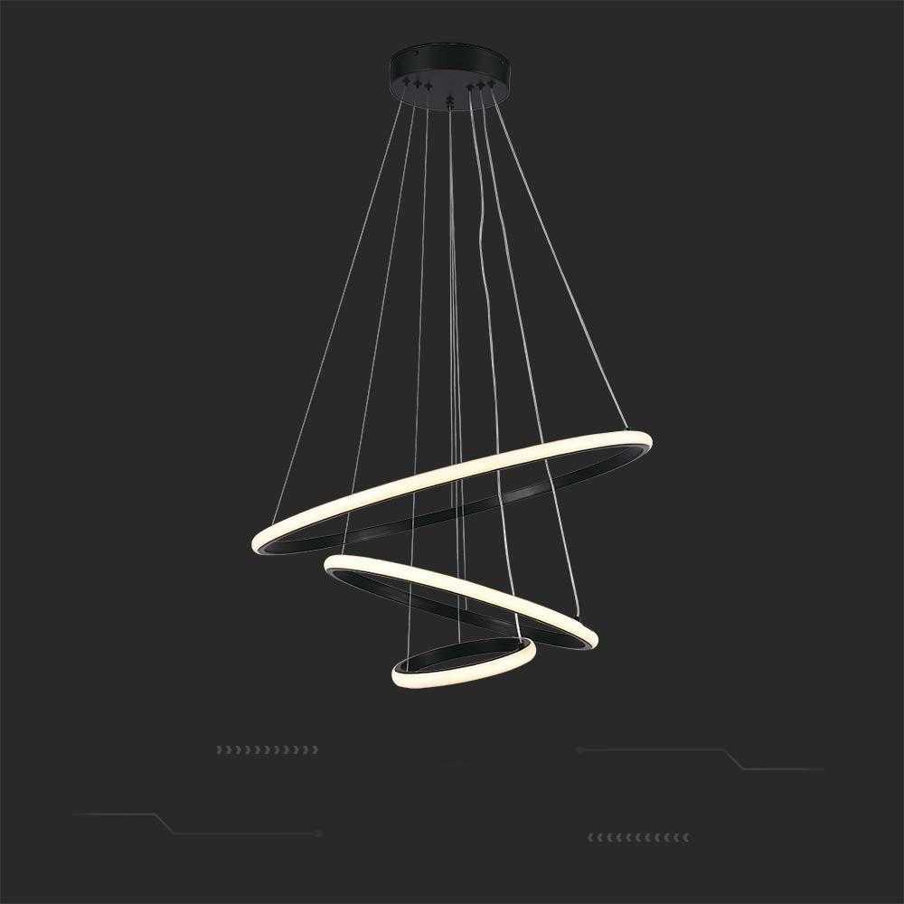 V-tac 32W LED pakabinamas šviestuvas, juodu korpusu, 3000K