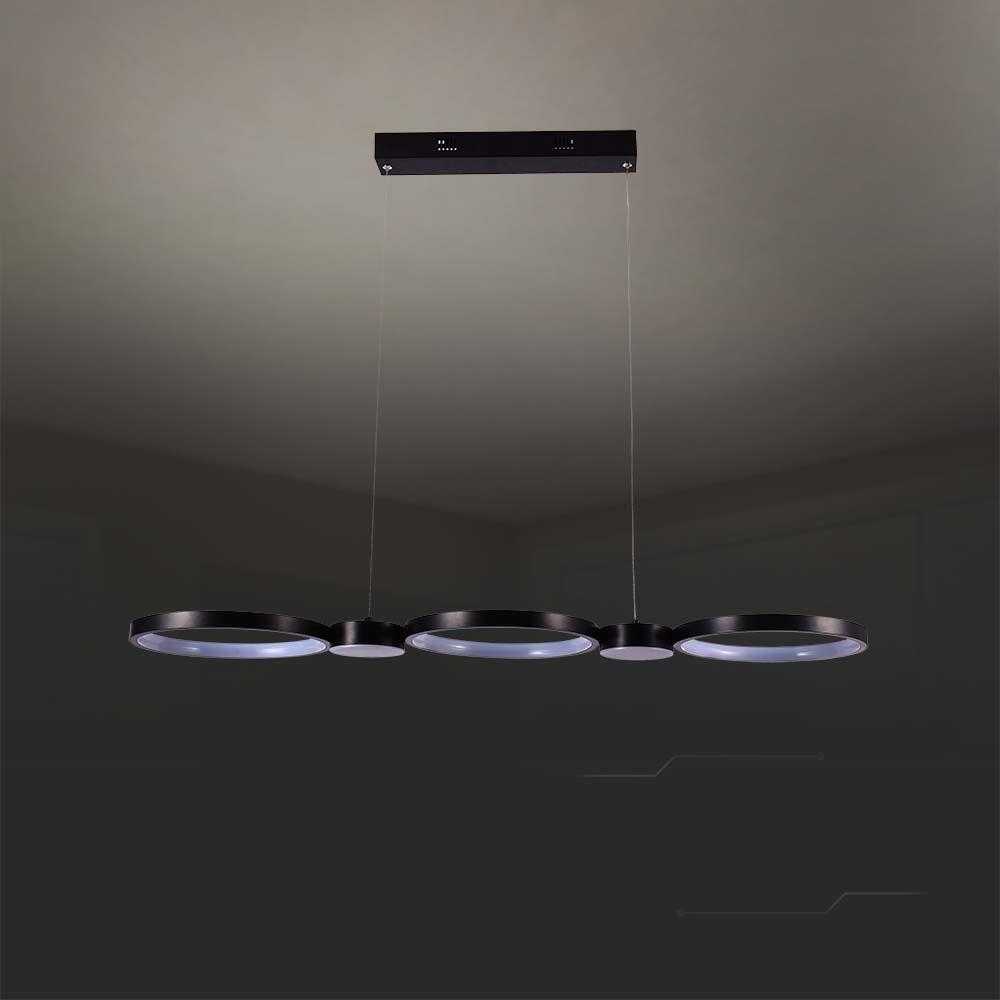V-tac 38W LED pakabinamas šviestuvas, juodas, 4000K
