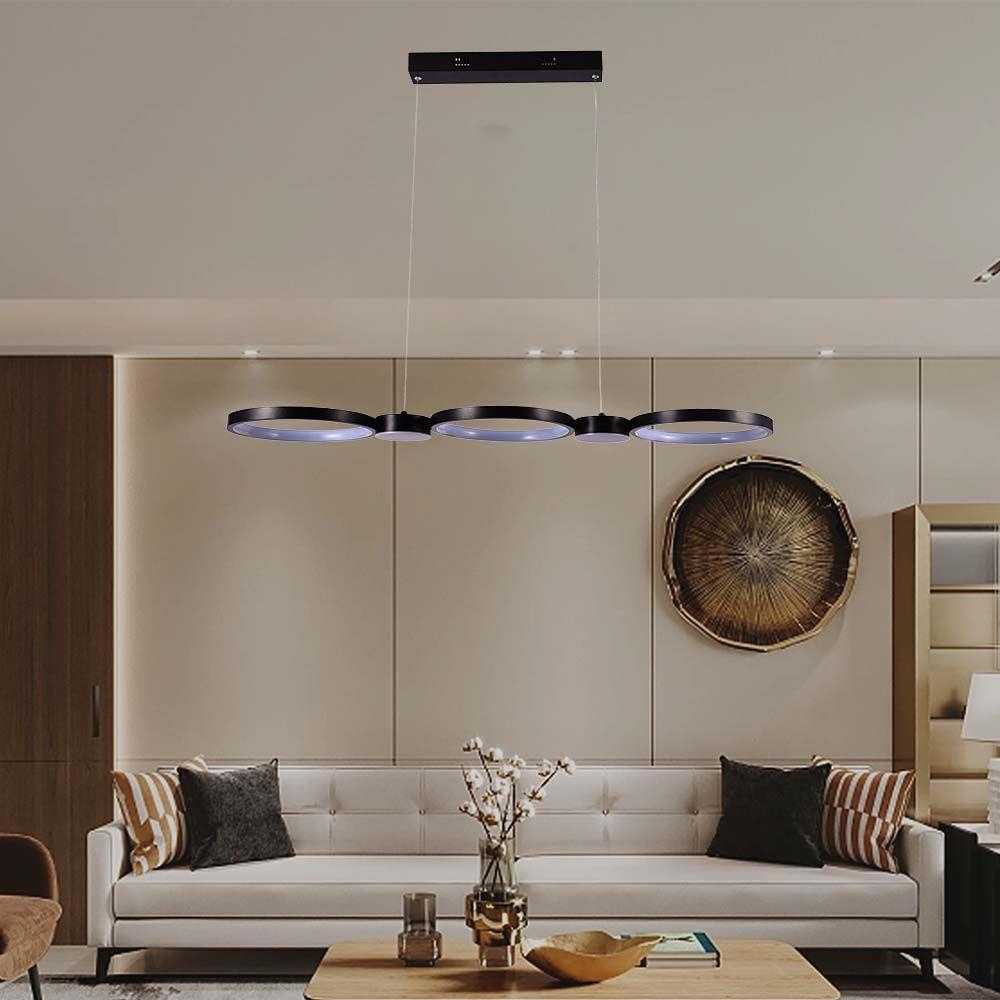 V-tac 38W LED pakabinamas šviestuvas, juodas, 4000K