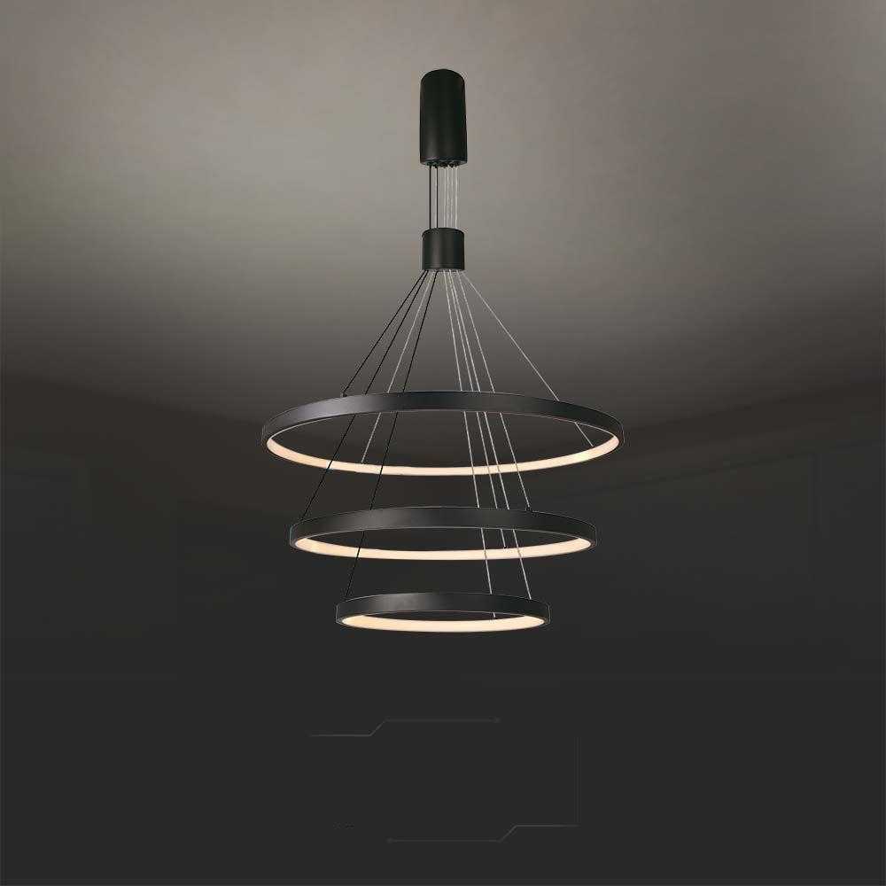 V-tac 50W LED pakabinamas šviestuvas, juodas, 3000K, dimeriuojamas