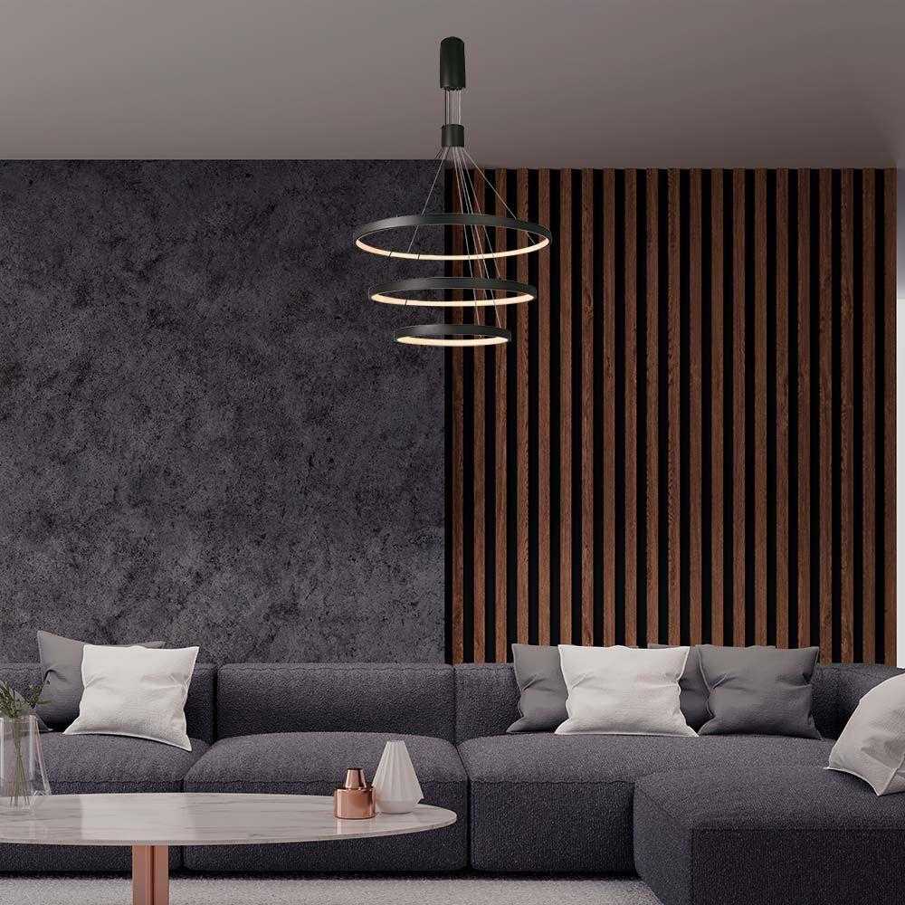 V-tac 50W LED pakabinamas šviestuvas, juodas, 3000K, dimeriuojamas